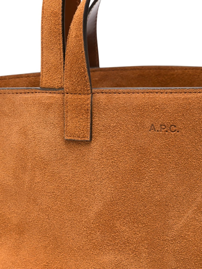 A.P.C. Rectangular Suede Tote Bag With Versatile Carrying Options