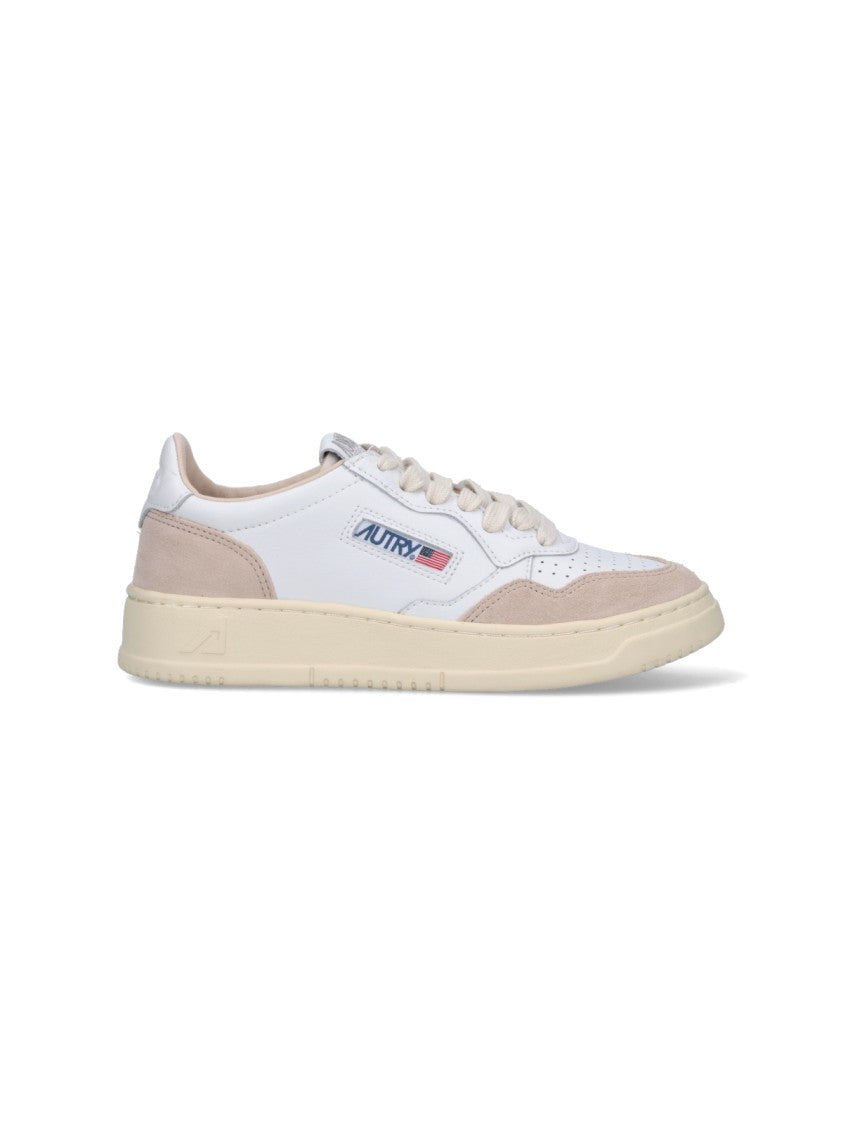 Autry White Medalist Rounded Toe Sneakers