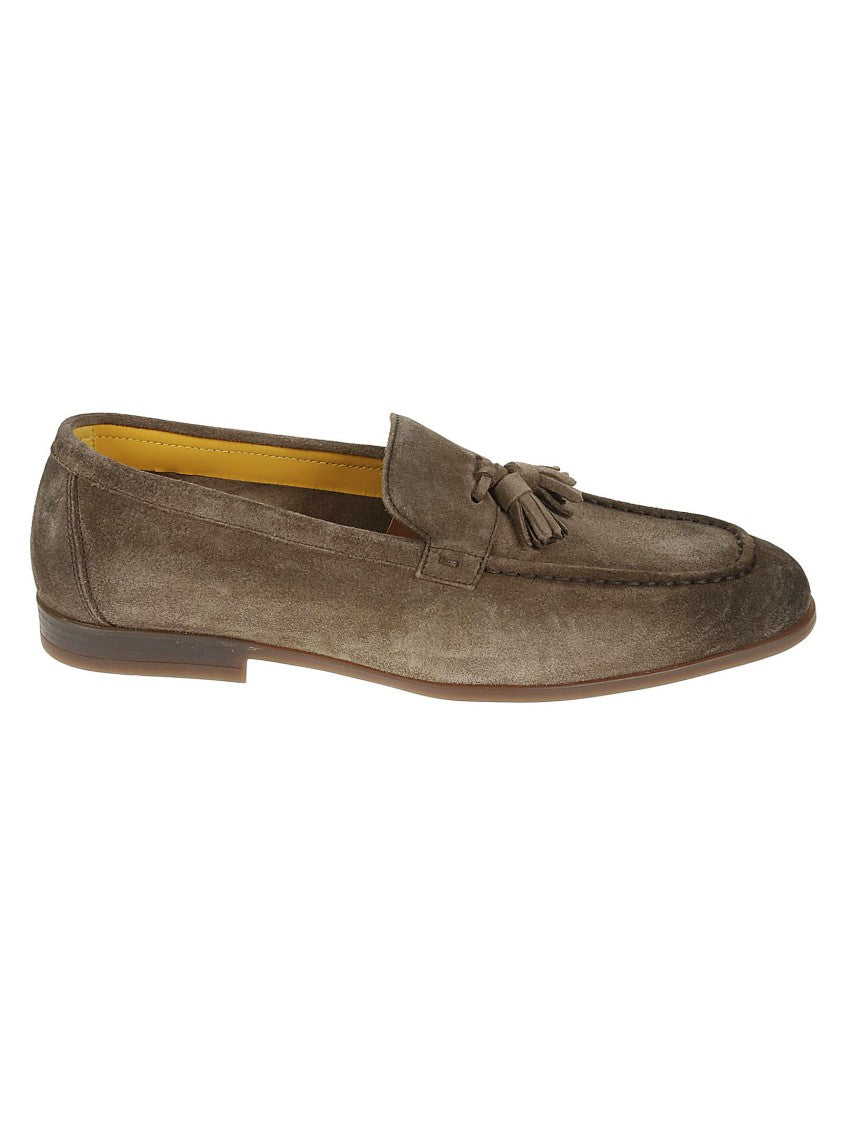 Doucal's Classic Suede Tassel Loafers With Bowl Stitching
