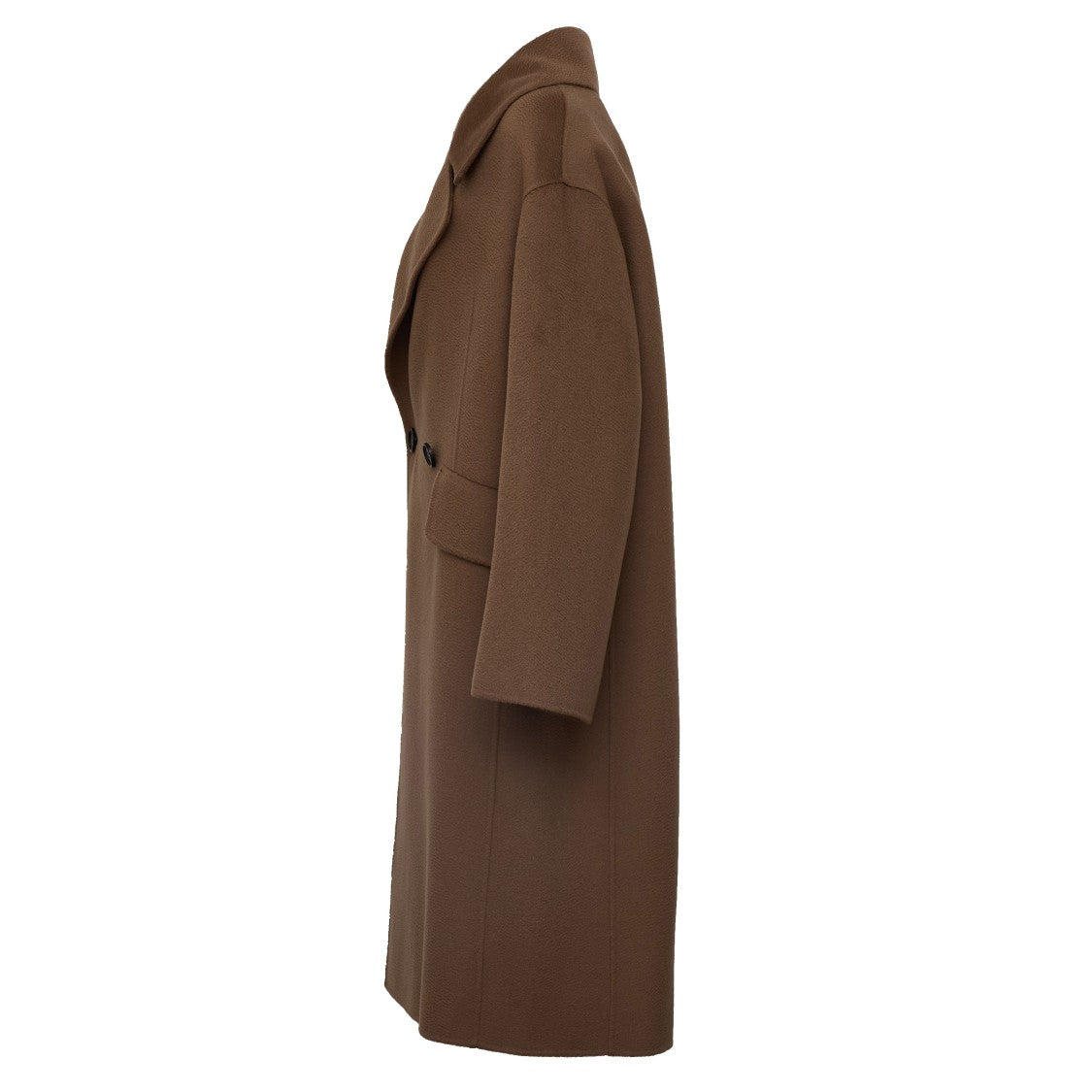 Max Mara Cashmere-Blend Straight-Cut Double-Breasted Long Coat