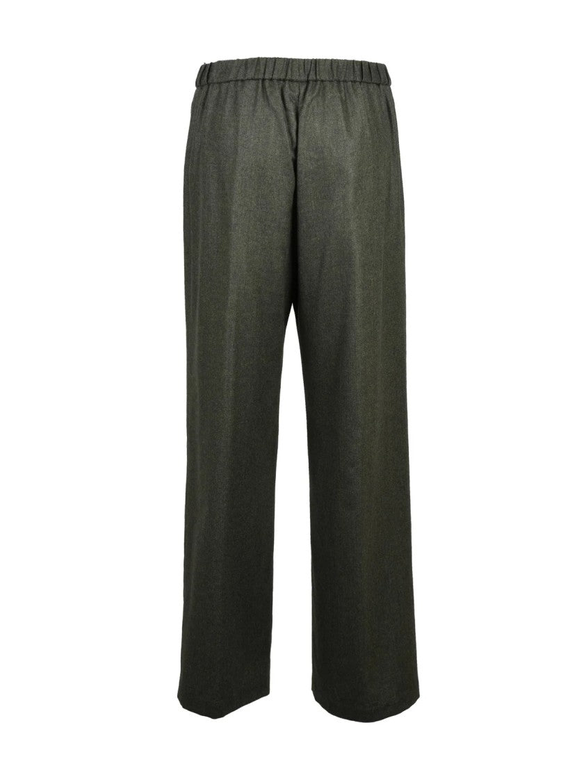 Aspesi Wide-Leg Trousers With Elastic Waistband And Comfortable Fit
