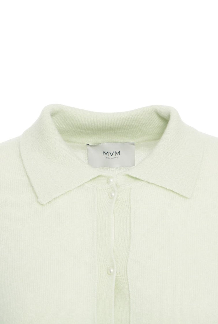 Mvm Polo Collar Knit Sweater