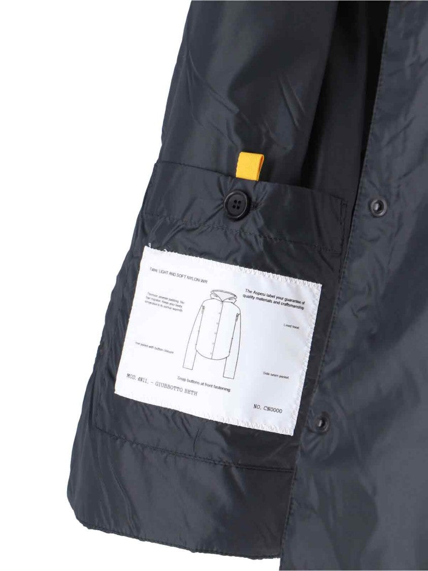 Aspesi Tailored Jacket With Classic Collar And Button Closures