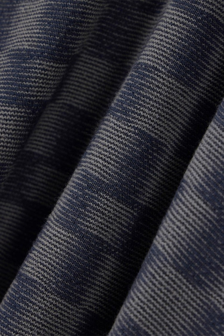 Emporio Armani Blue Wool Jacquard Checkerboard Sweater