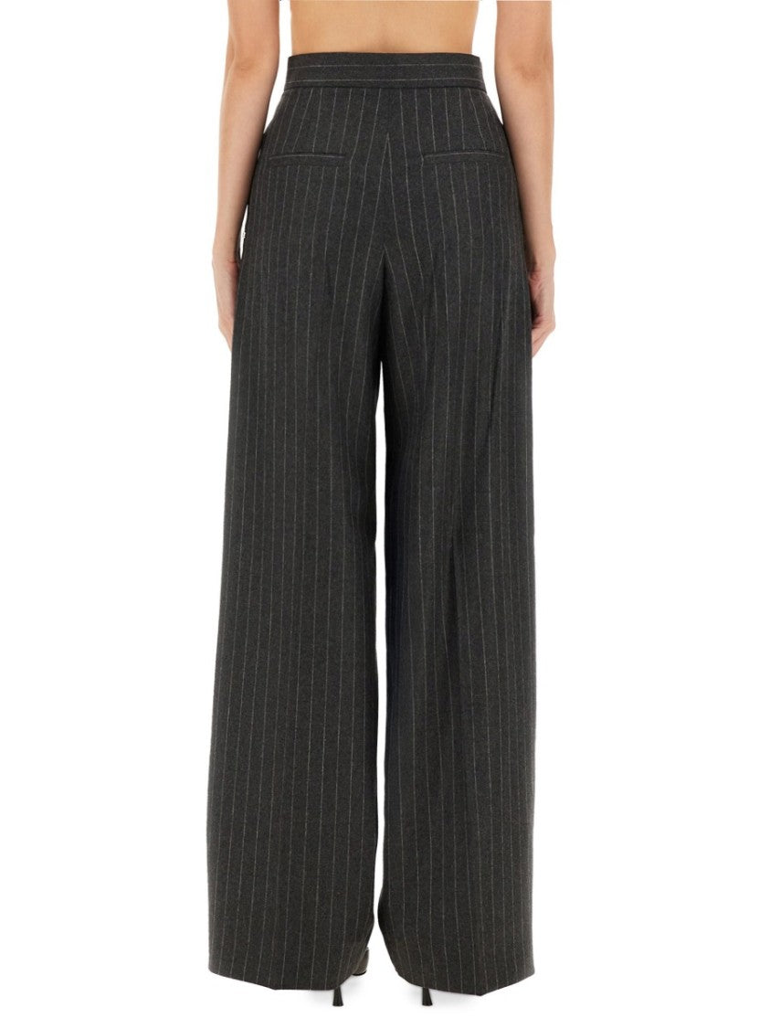 Sportmax Wide-Leg Tailored Pants With Vertical Pinstripes