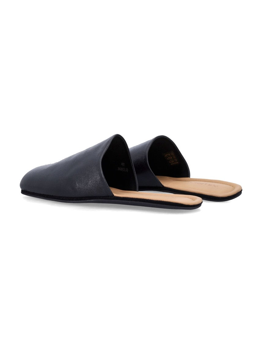 Our Legacy Cigarr Italian Cow Leather Flat Slippers