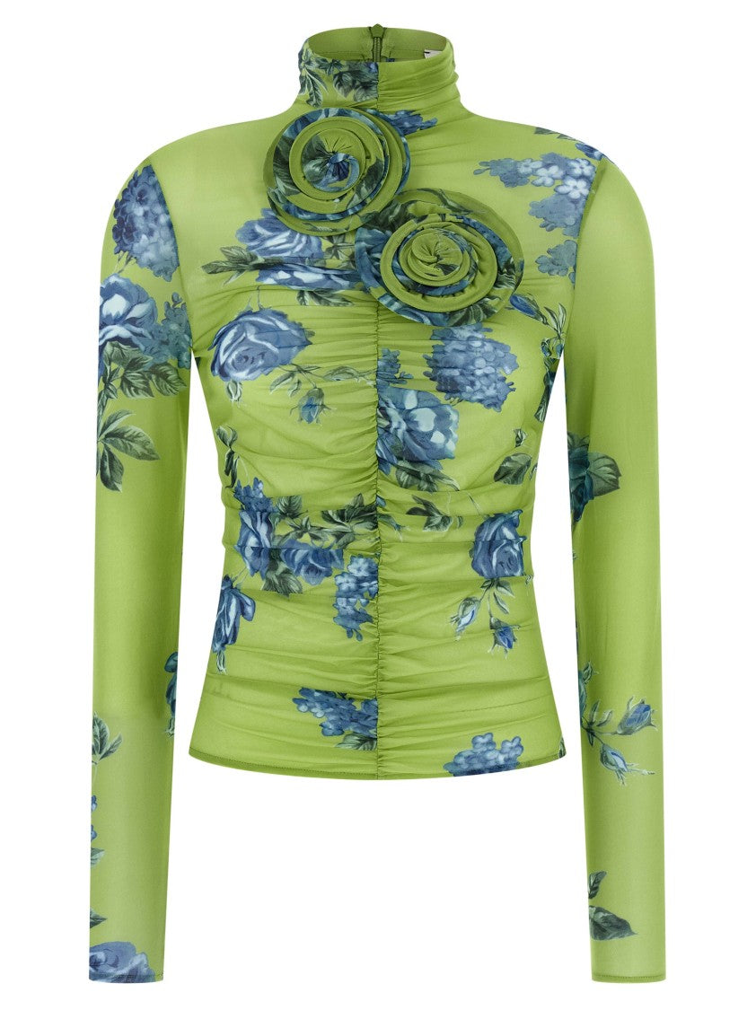 Magda Butrym Slim Fit Floral Print Top