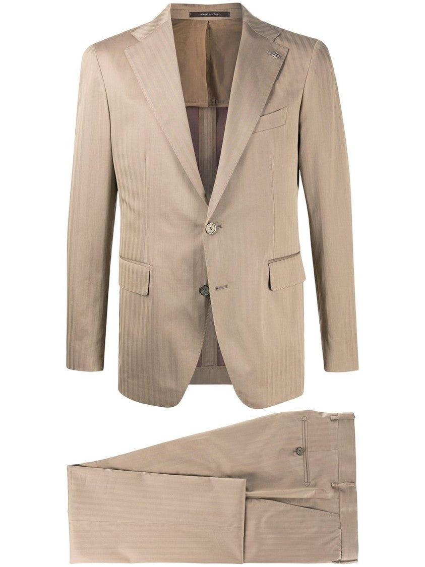 Tagliatore Beige Two-Piece Suit With Classic Fit