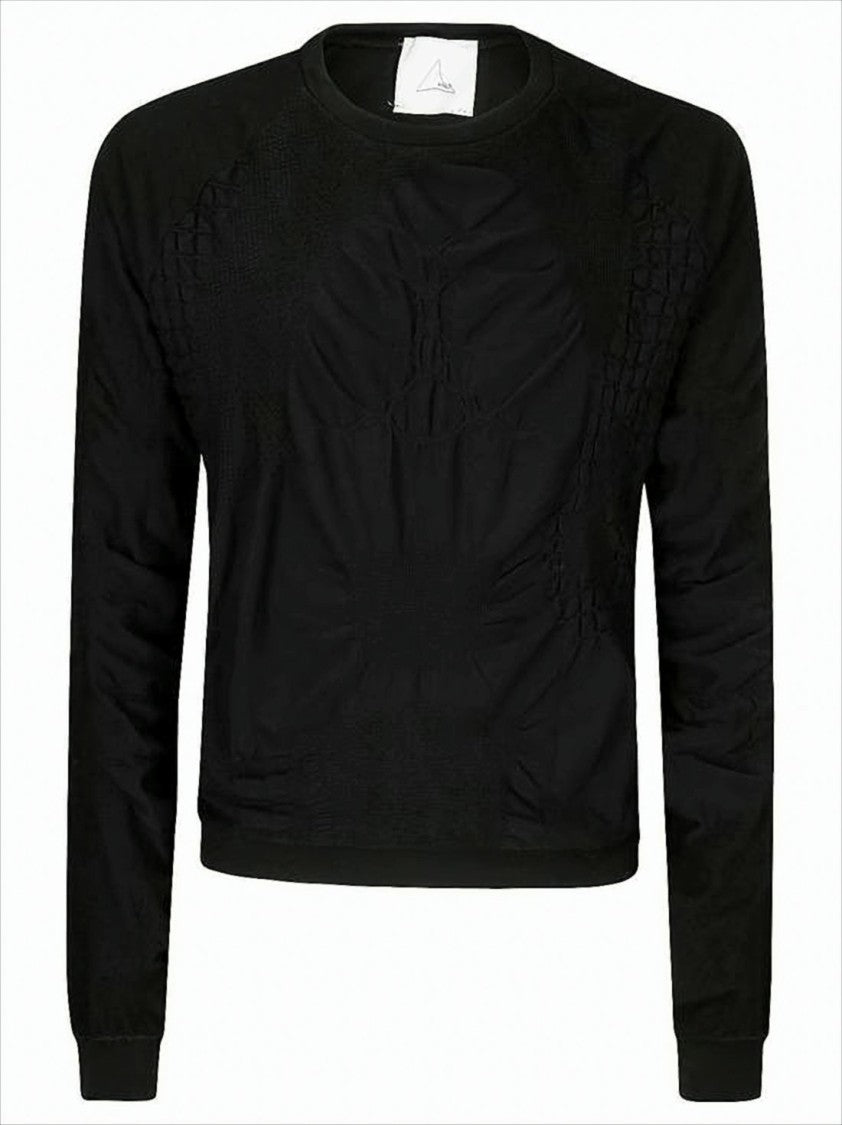 Roa Textured Knit Long-Sleeve Top With Fitted Silhouette
