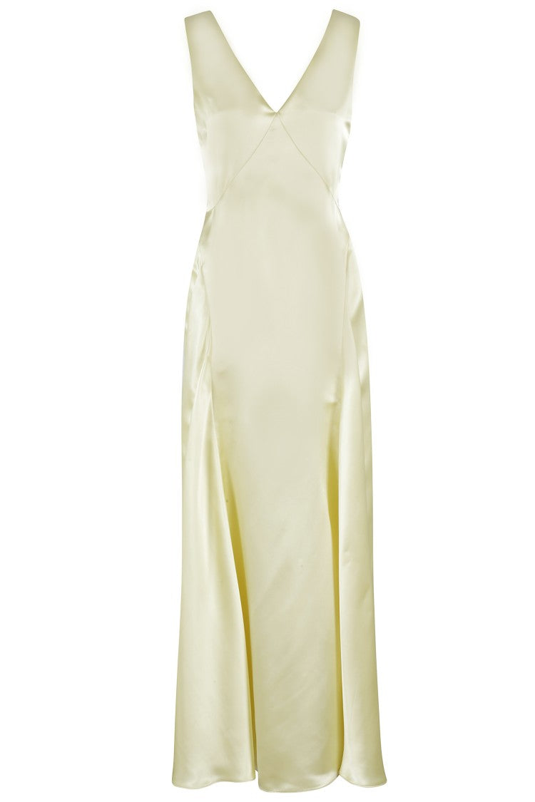 Philosophy Di Lorenzo Serafini Satin Sleeveless V-Neck Raso Dress