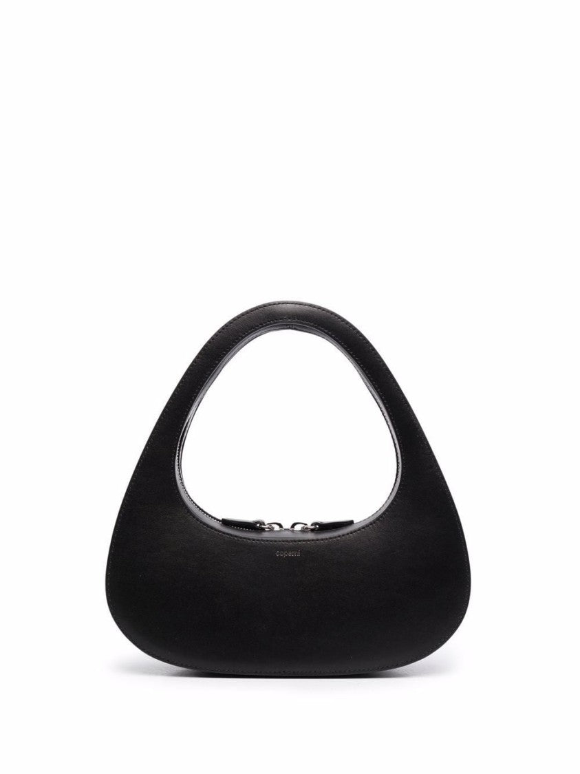 Coperni Rounded Triangular Black Leather Handbag