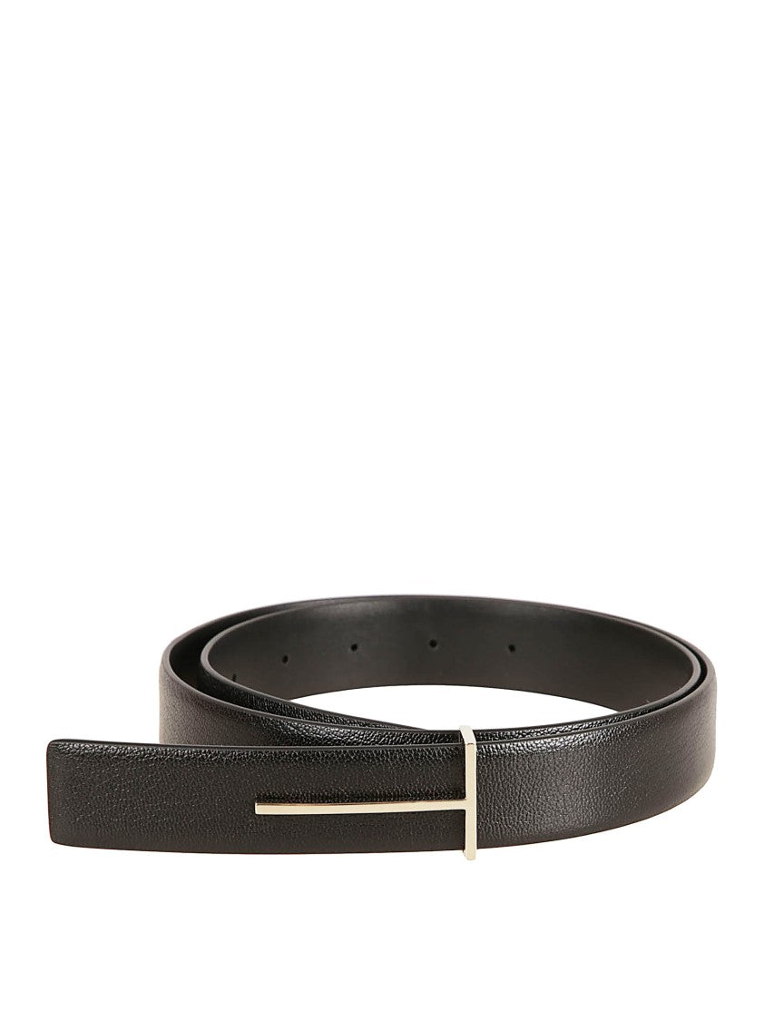 Tom Ford Reversible Black Goatskin Belt