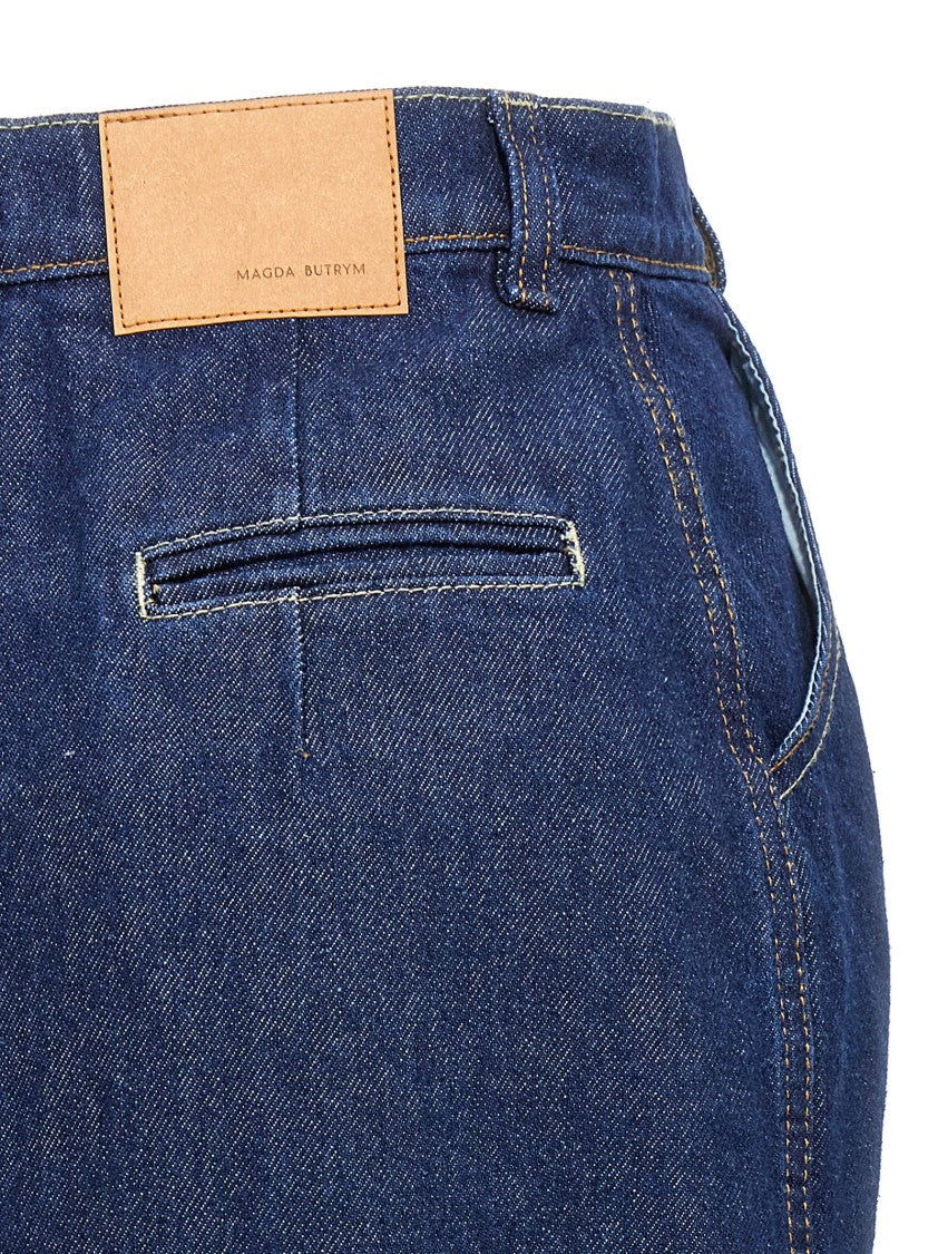 Magda Butrym Long Denim Skirt With Back Split