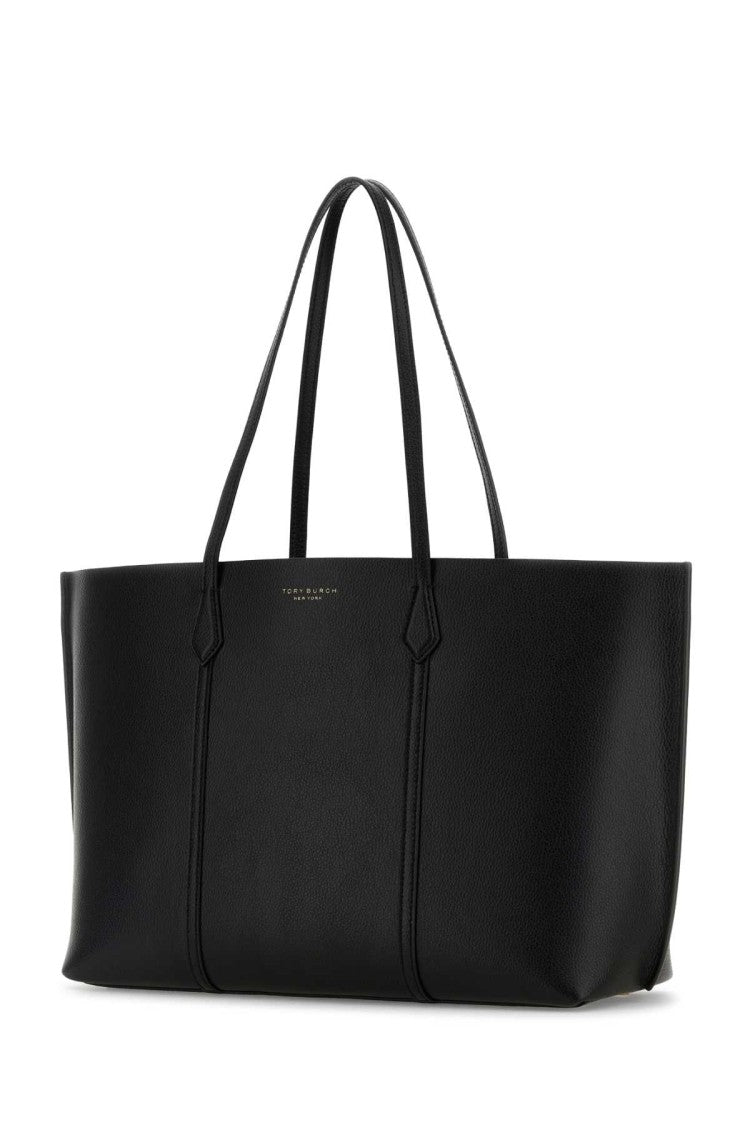 Tory Burch Black Leather Perry Shopping Bag