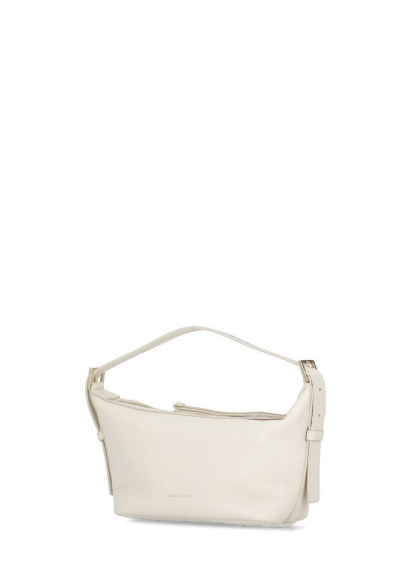 Fabiana Filippi Ivory Pebbled Letaher Bag