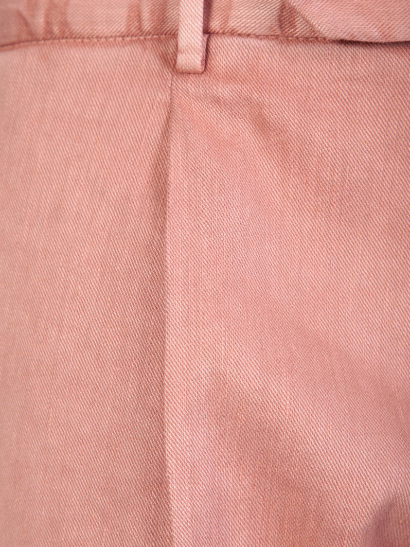 Dell'oglio Linen-Blend Pink Trousers