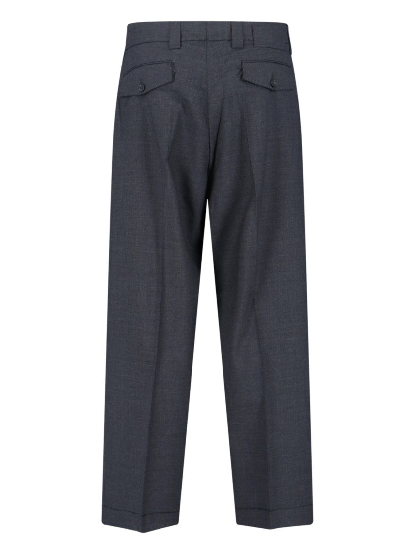 Mfpen Tailored Grey Trousers With Minimalist Design