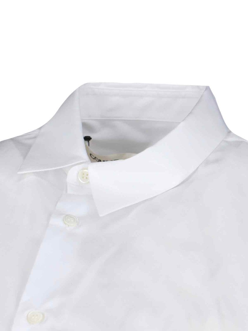 Comme Des Garçons Asymmetric Long Shirt – White