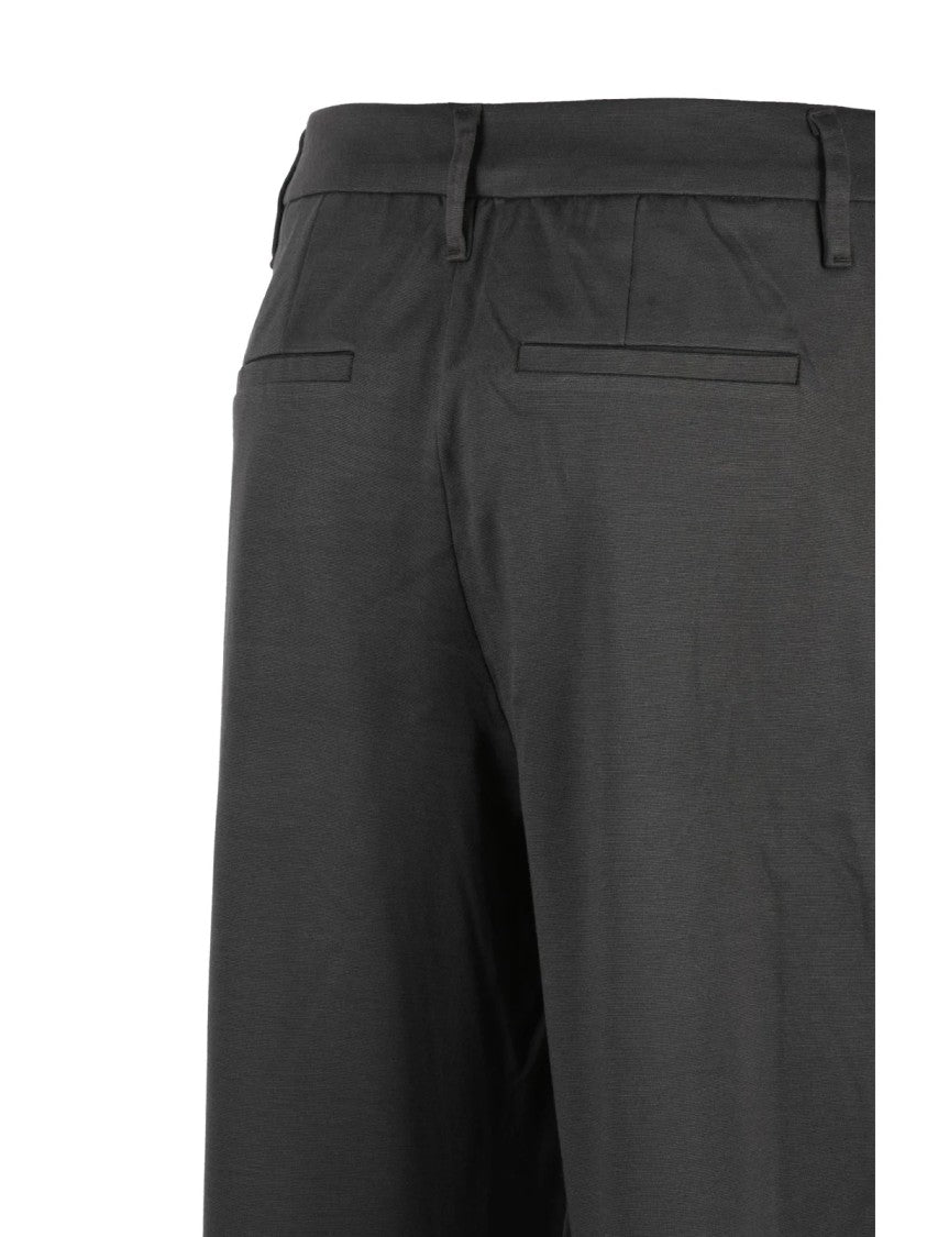 Seventy Brown Pleated Viscose-Blend Baggy Pants