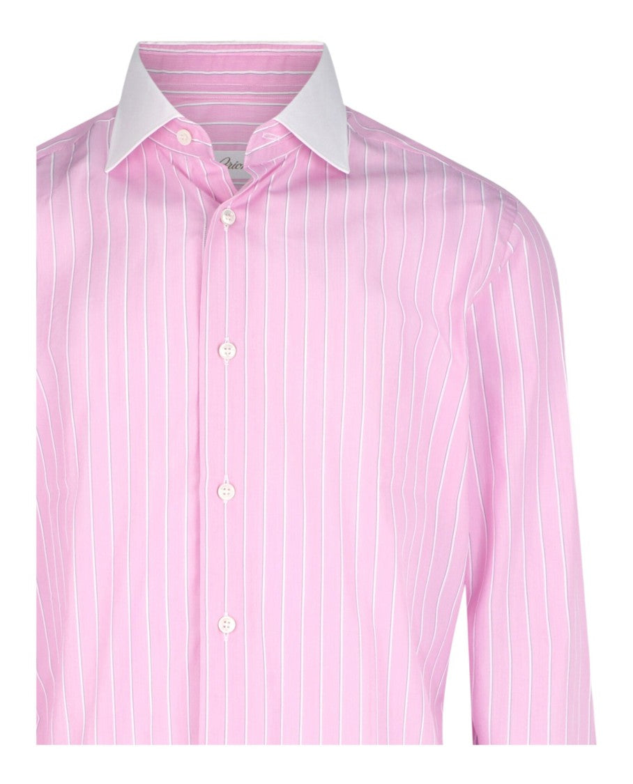 Brioni Slim-Fit Stripe Dress Shirt