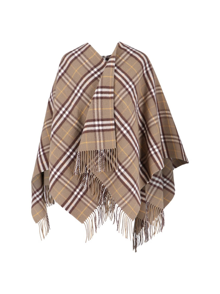 Burberry Wool-Cashmere Poncho – Brown