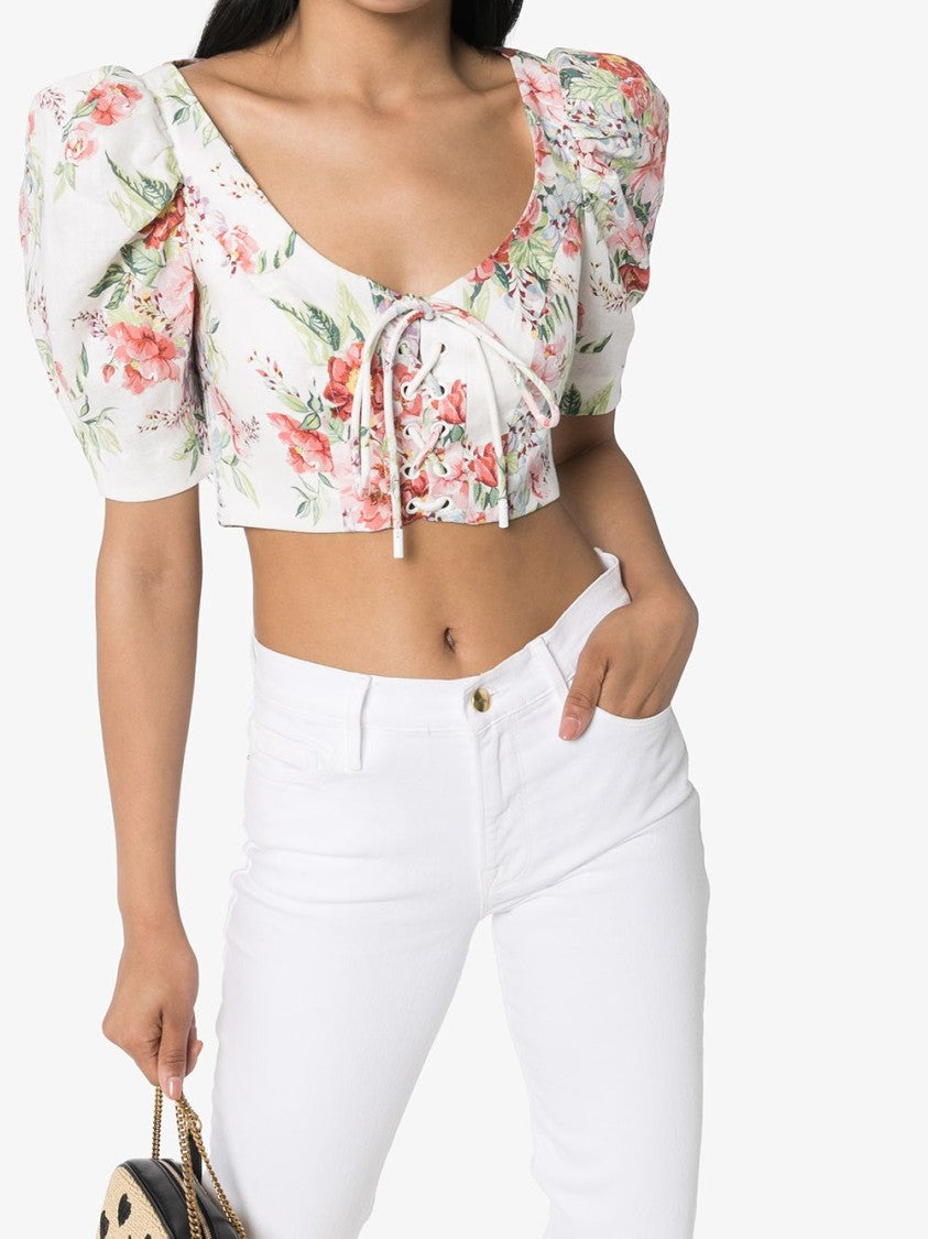Zimmermann Bellitude Laced Crop Top