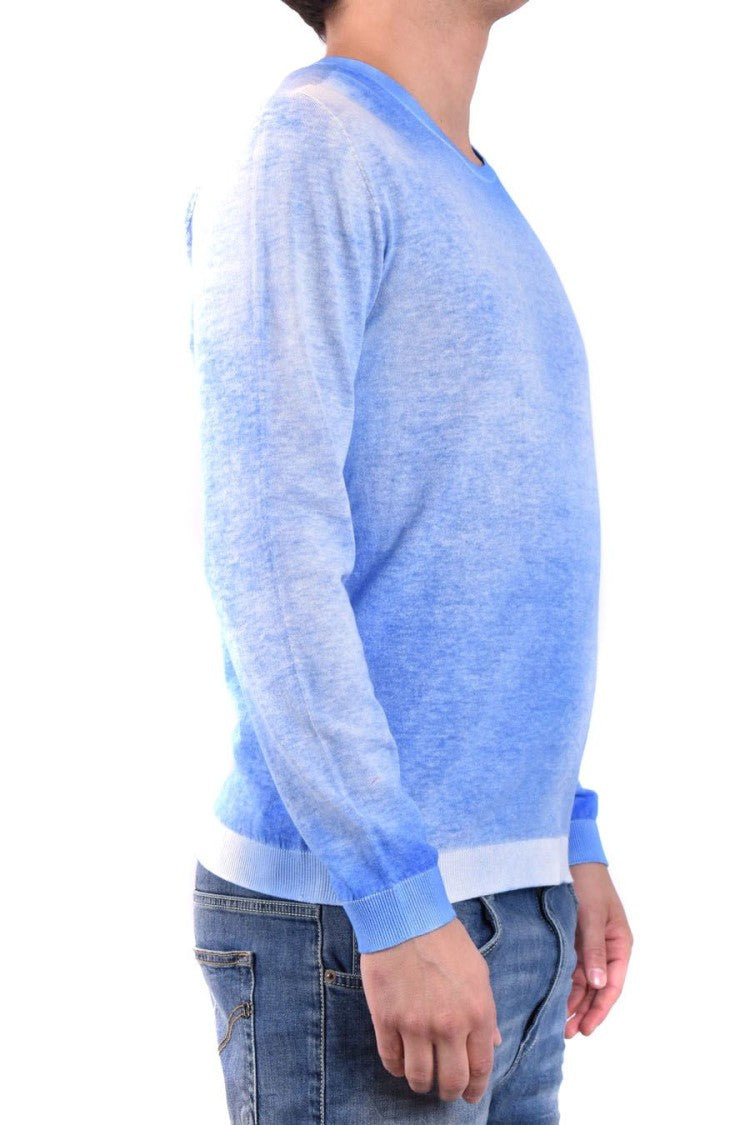 7.1 Sky Blue Gradient Knitwear Crew Neckline