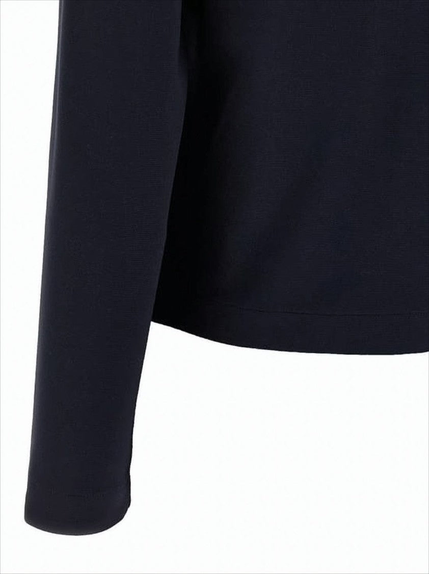 Thom Browne Cropped Black Cardigan With Button Anchor Motifs