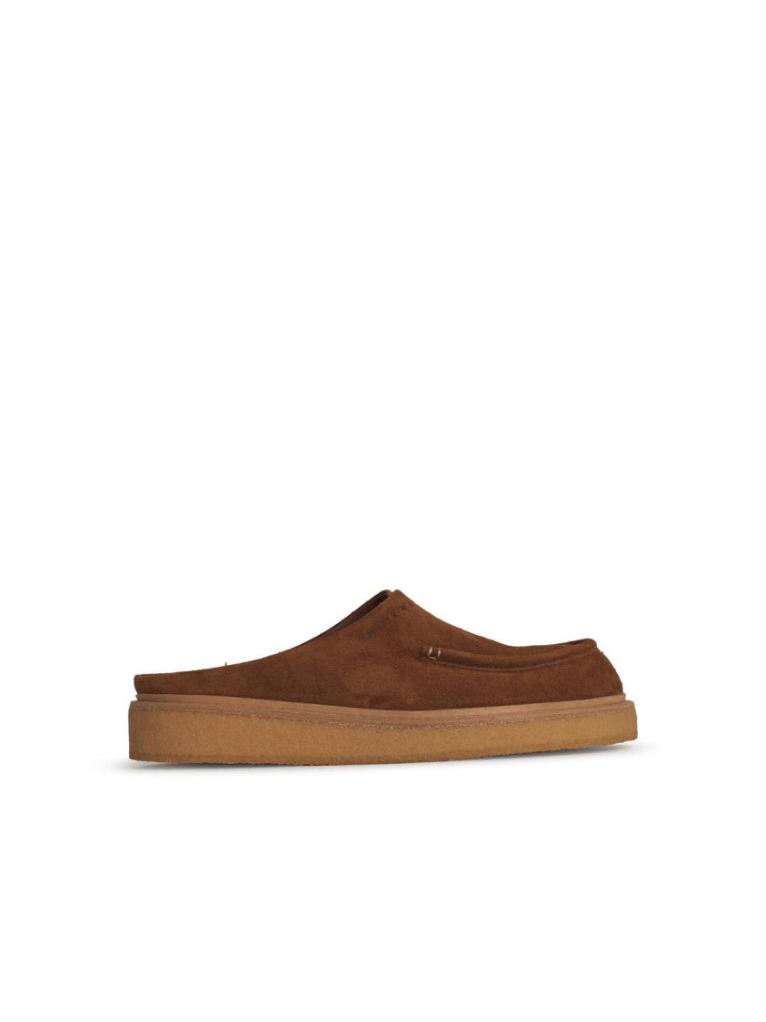 Marni Fussbet' Brown Suede Slippers