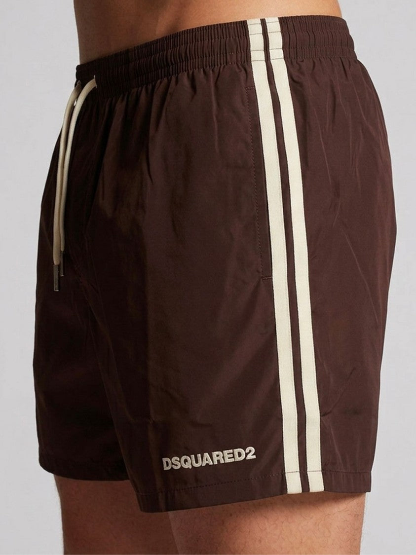 Dsquared2 Logo Boxer Midi Swim Shorts