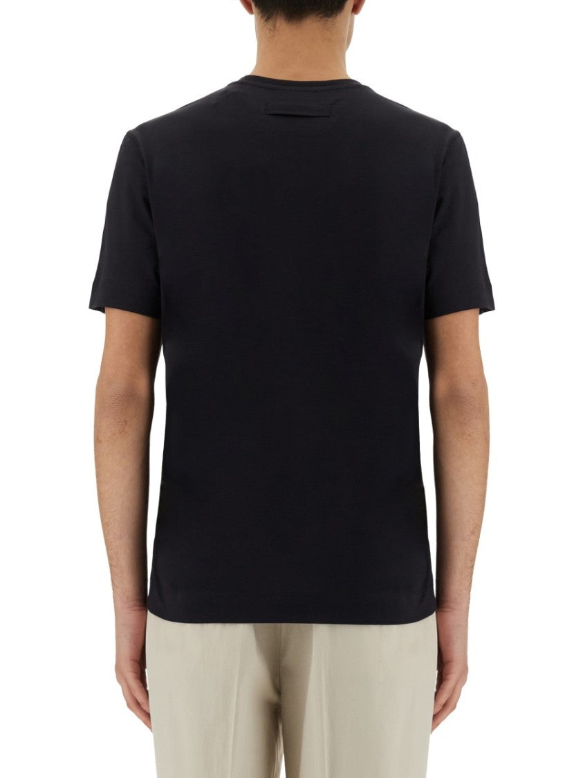 Zegna Classic Black Cotton T-Shirt