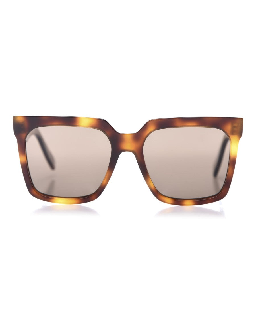 Céline Vintage Rectangular Brown Tortoiseshell Sunglasses