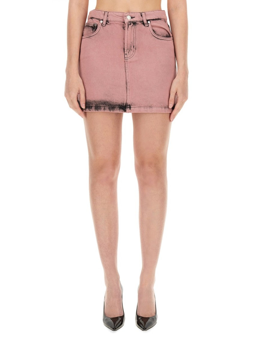 Moschino Fitted Mini Skirt With Classic Five-Pocket Design