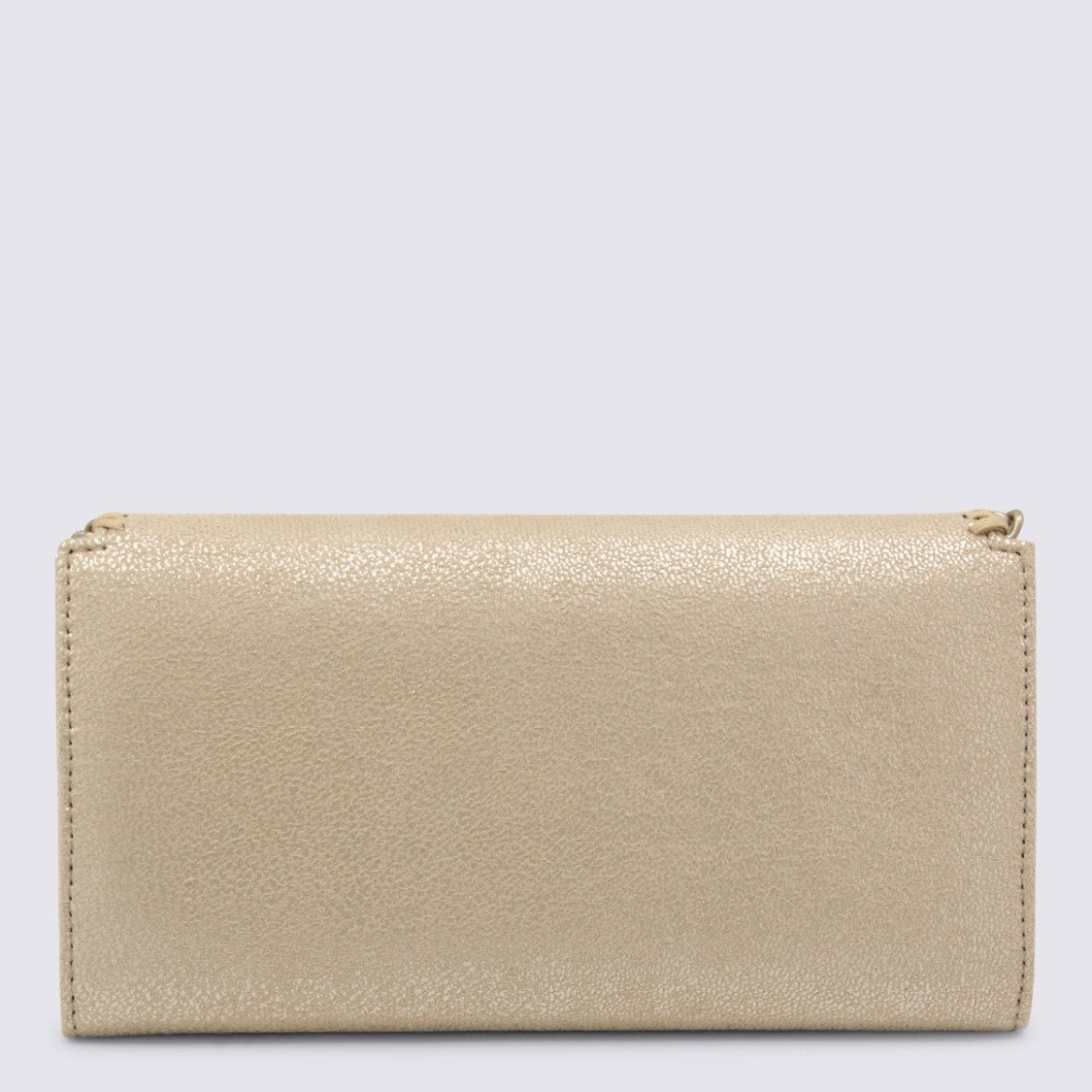 Stella Mccartney Gold Faux Leather Continental Wallet Crossbody Bag