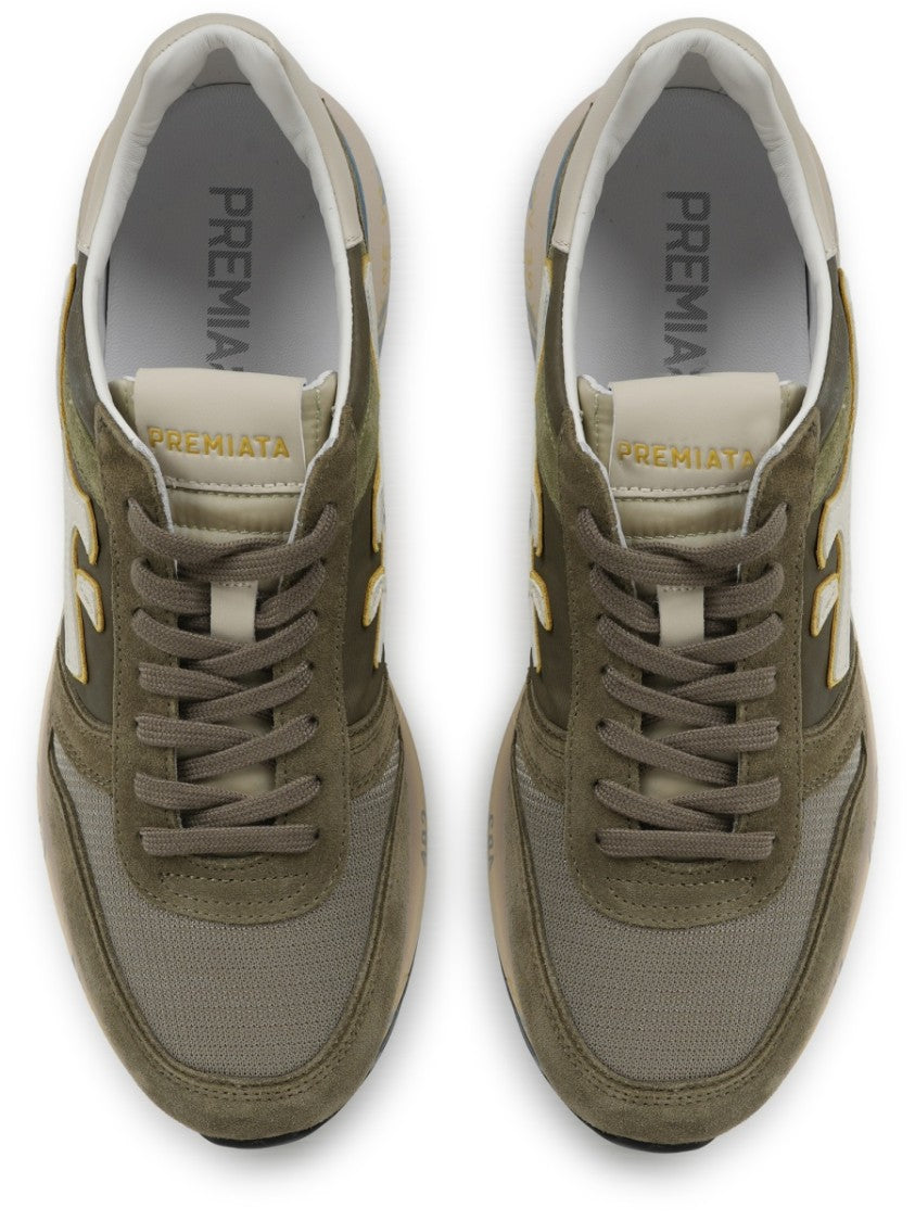Premiata Mick Mesh Suede Overlay Polyamide Sneakers