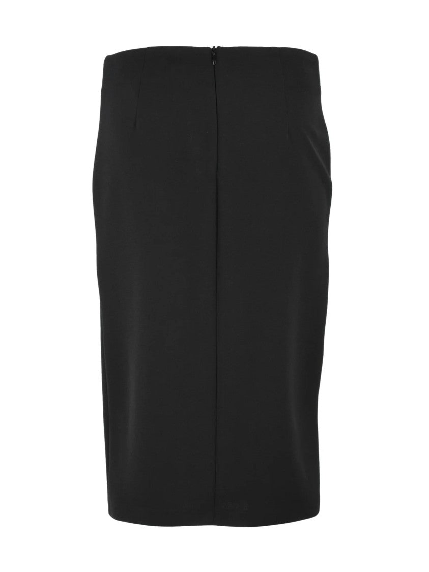 Simona Corsellini Black Polyester Elastane Women's Pencil Skirt