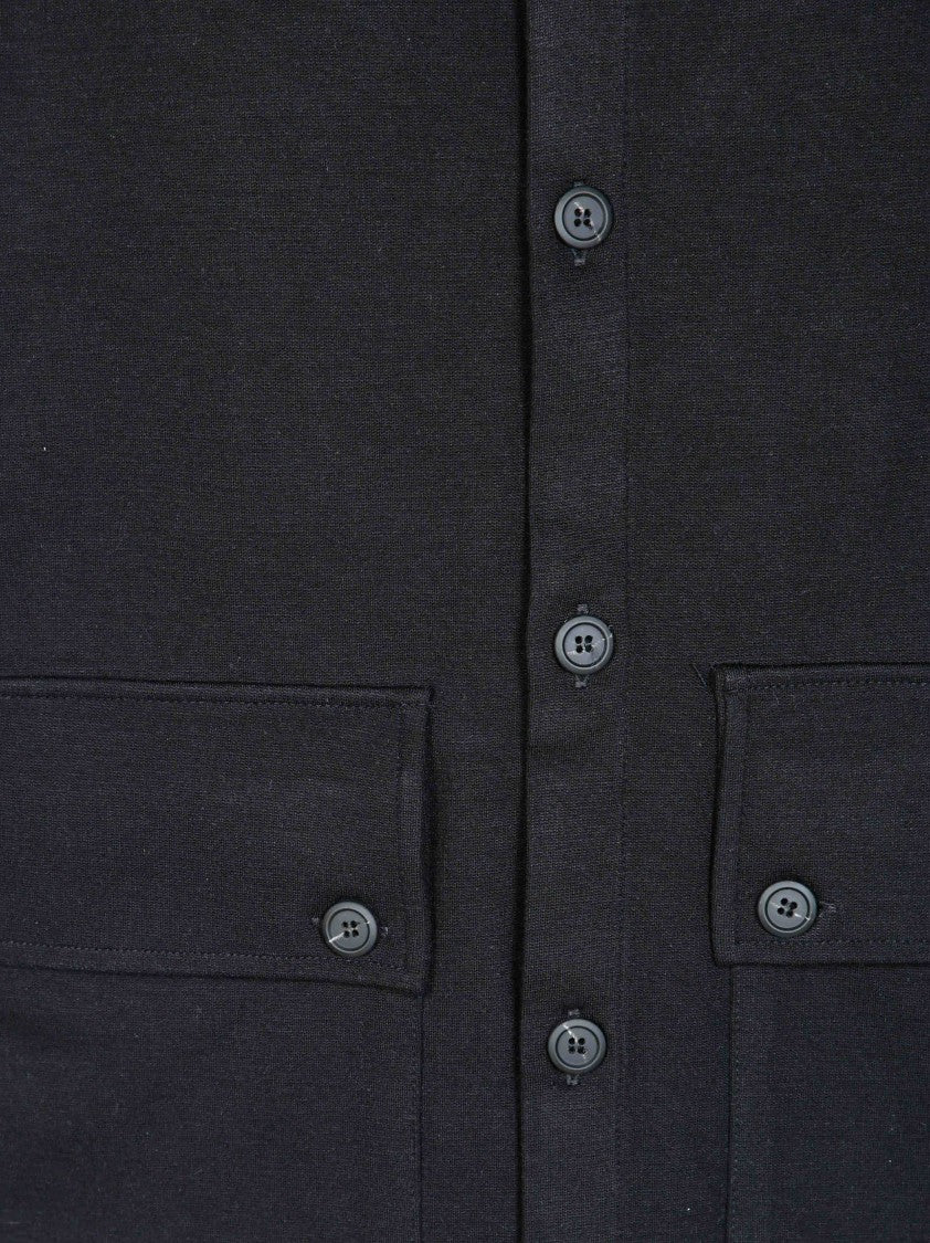 Woc Black Stanley Flap Pocket Wool Jacket