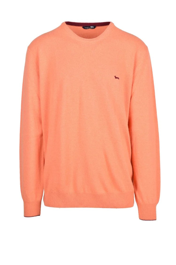Harmont&Blaine Orange Wool Viscose Polyamide Cashmere Men's Sweater