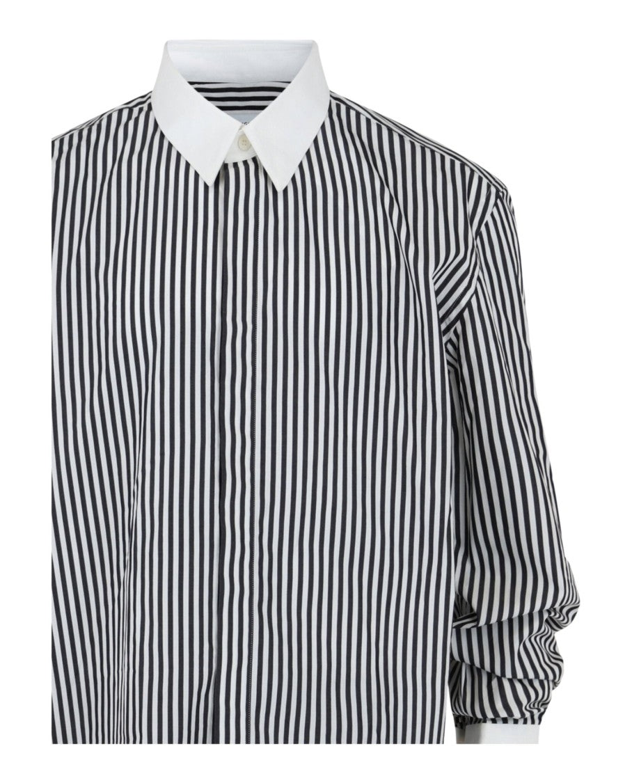 Ferragamo Striped Long Sleeve Dress Shirt