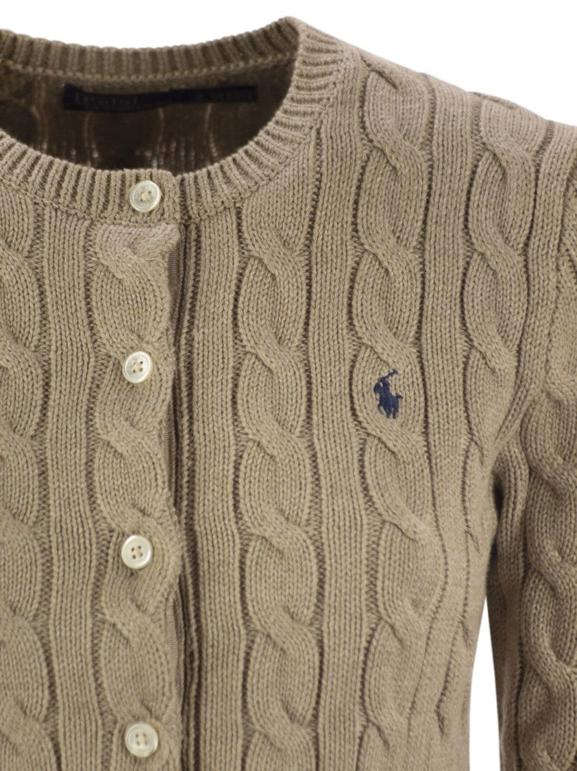 Polo Ralph Lauren Plaited Cardigan With Long Sleeves