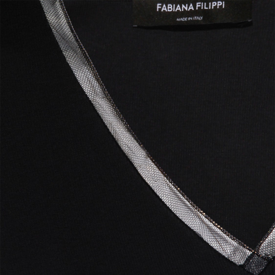 Fabiana Filippi Night Blue Cotton Stretch T-Shirt