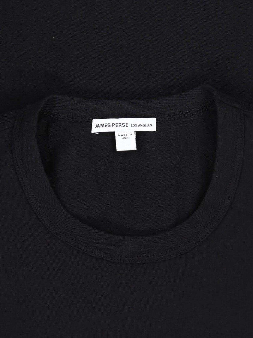 James Perse Black Cotton Long-Sleeve T-Shirt