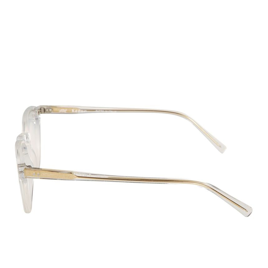 Kador Chyli/N Transparent Round Frame Eyeglasses With Golden Temples