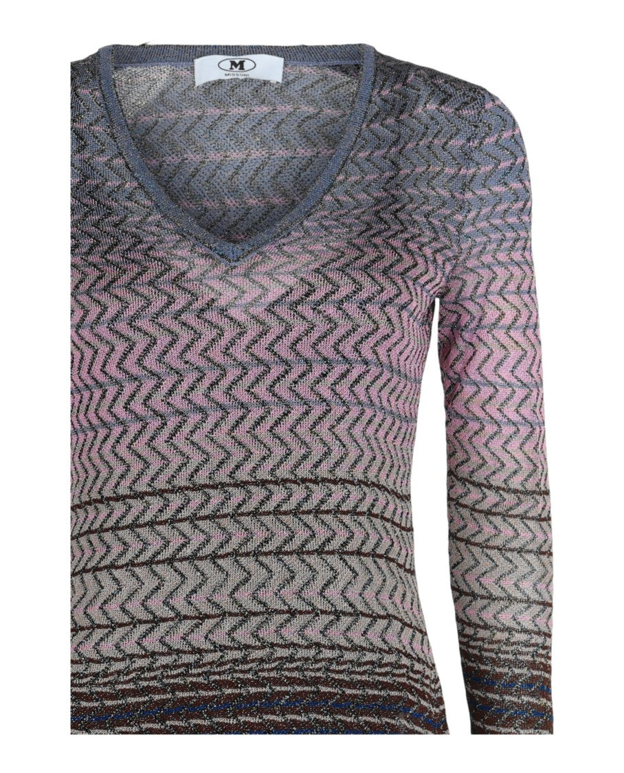 M Missoni Metallic Striped Mini Dress