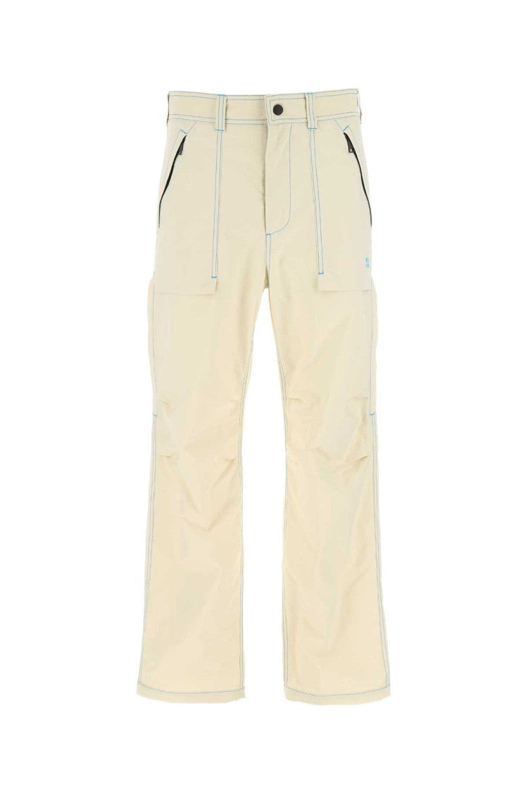 Msgm Ivory Polyester Cargo Pant