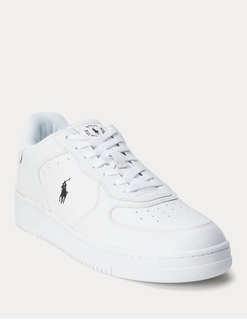 Polo Ralph Lauren White Masters Crt Leather Sneakers