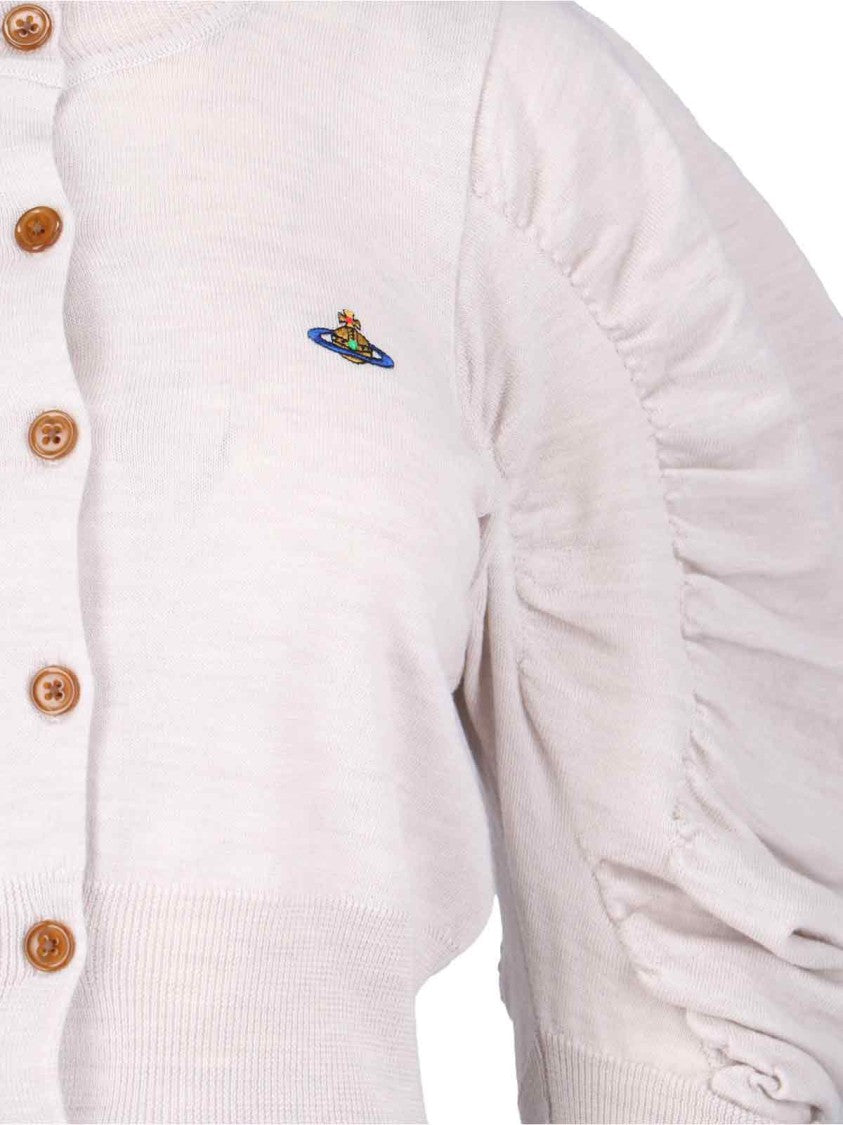 Vivienne Westwood "Eli" Virgin Wool Cardigan – White