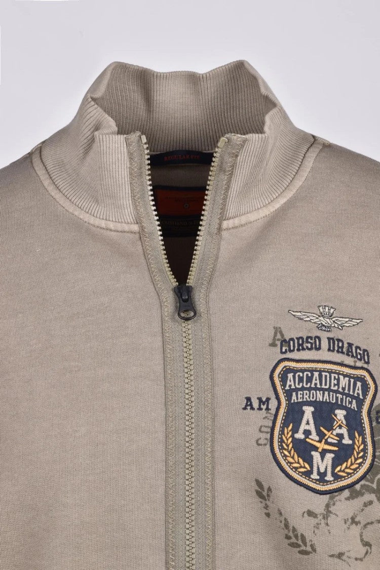 Aeronautica Militare Green Cotton Men Sweatshirt