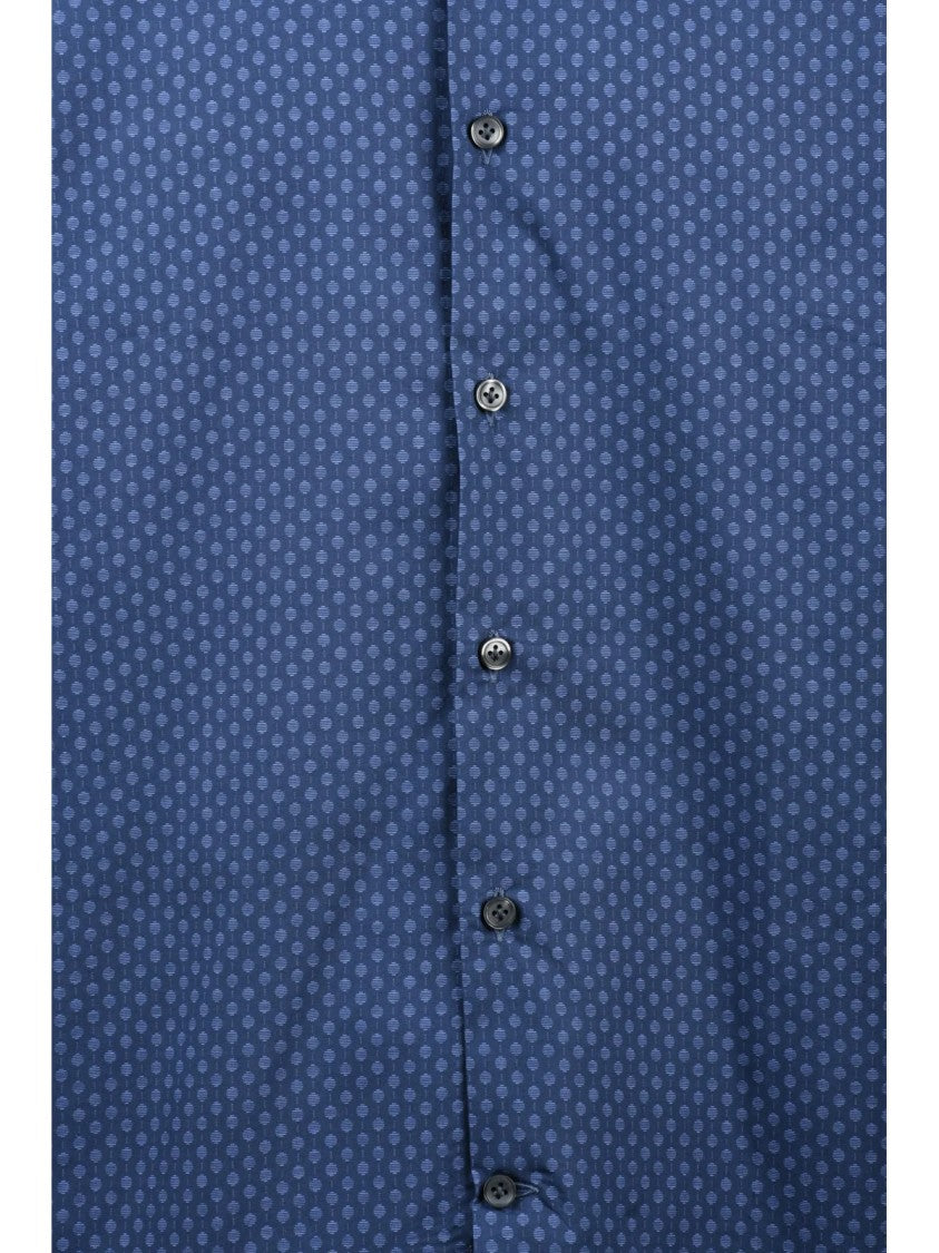 Sonrisa Fior Di Cotone Fior Di Cotone Shirt With Classic Collar And Dotted Texture
