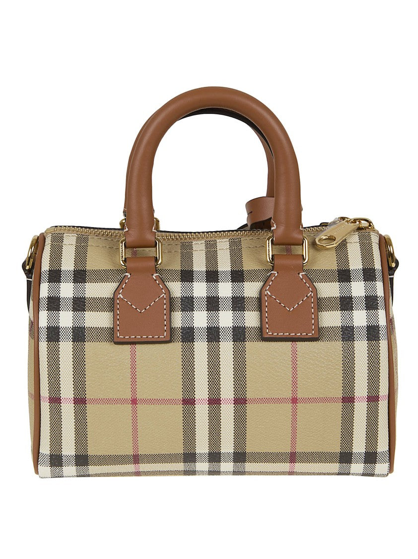 Burberry Checkered Structured Handbag